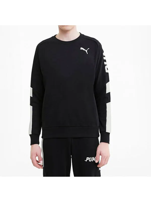 Толстовка modern sports crew round neck pullover black Puma — изображение 3 из 4, черный