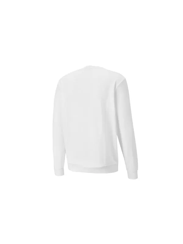 Толстовка logo solid color casual sports pullover round neck white Puma — изображение 2 из 2, белый