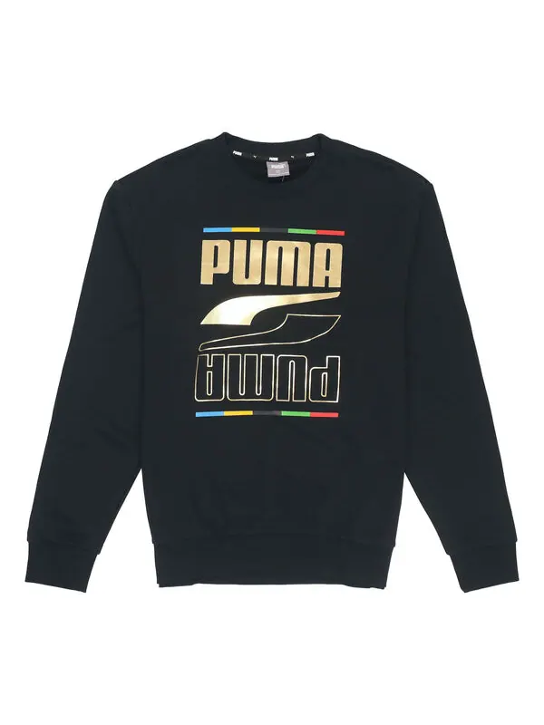 Толстовка printing round neck casual sports black Puma — изображение 1 из 4, черный