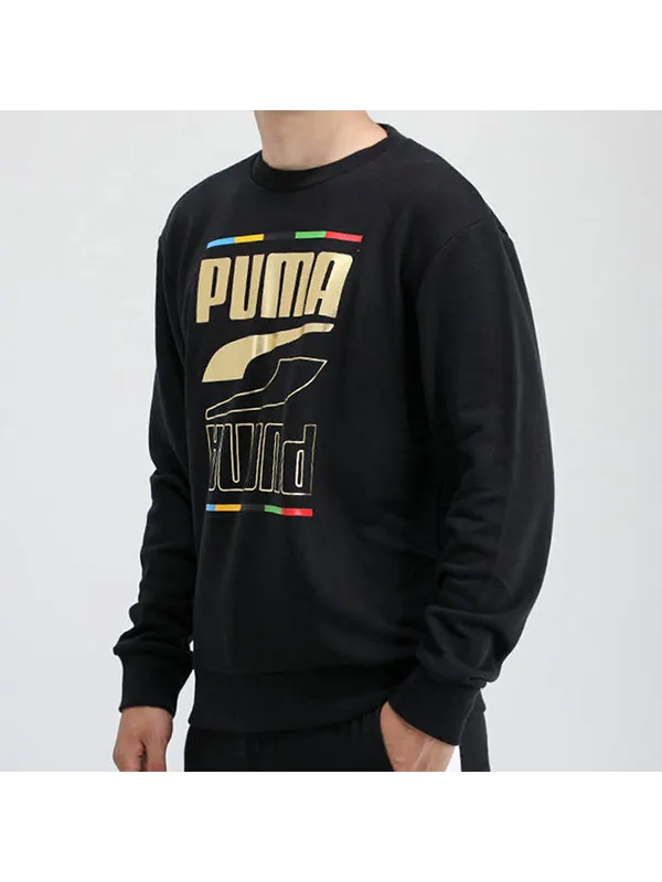 Толстовка printing round neck casual sports black Puma — изображение 4 из 4, черный