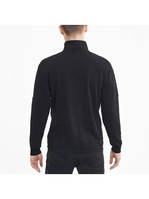 Свитер rebel half-zip tr 'black white' Puma — изображение 4 из 4, черный/белый