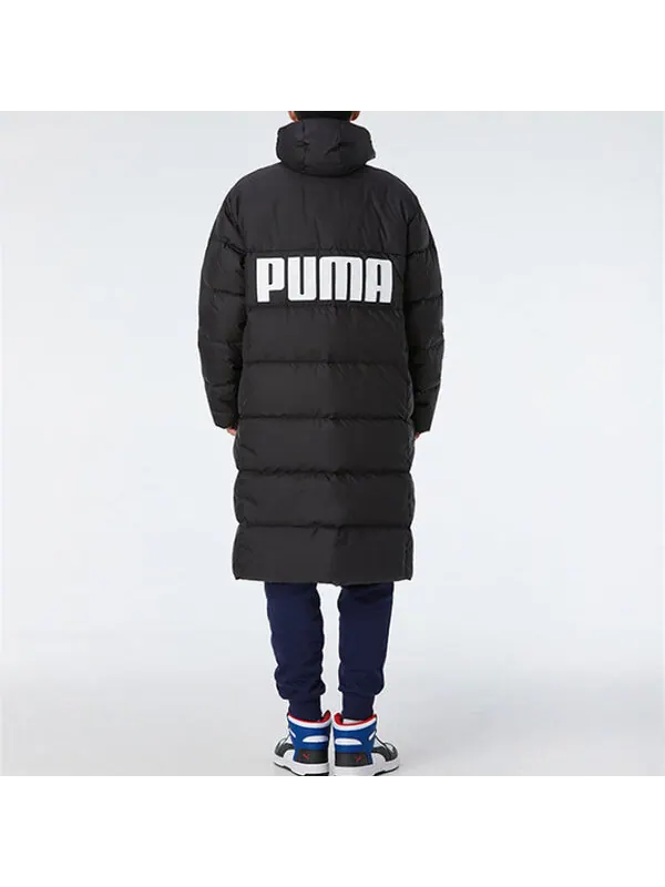 Куртка long oversized down jacket 'black white' Puma — изображение 4 из 4, черный/белый