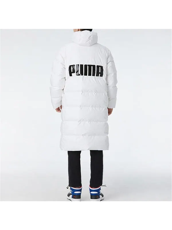 Куртка long oversized down jacket 'white black' Puma — изображение 4 из 4, белый/черный