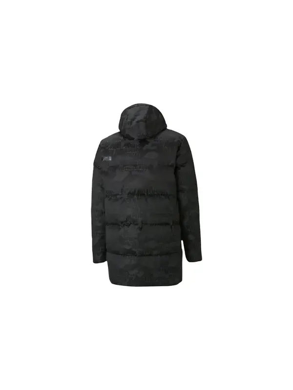 Куртка camo long down jacket 'black' Puma — изображение 2 из 4, черный