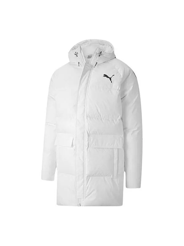 Куртка solid down jacket 'white black' Puma — изображение 1 из 2, белый/черный