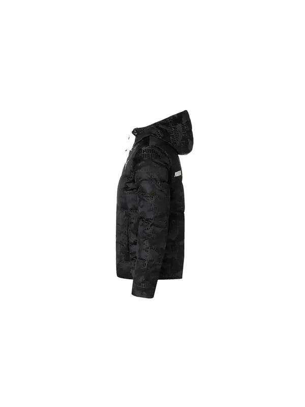 Куртка camo down jacket 'black white' Puma — изображение 2 из 4, черный/белый