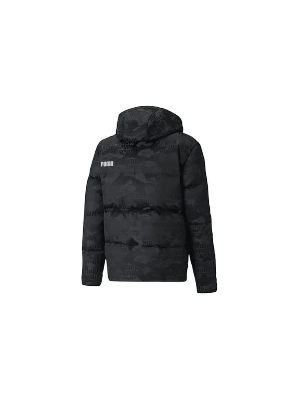 Куртка camo down jacket 'black white' Puma — изображение 3 из 4, черный/белый