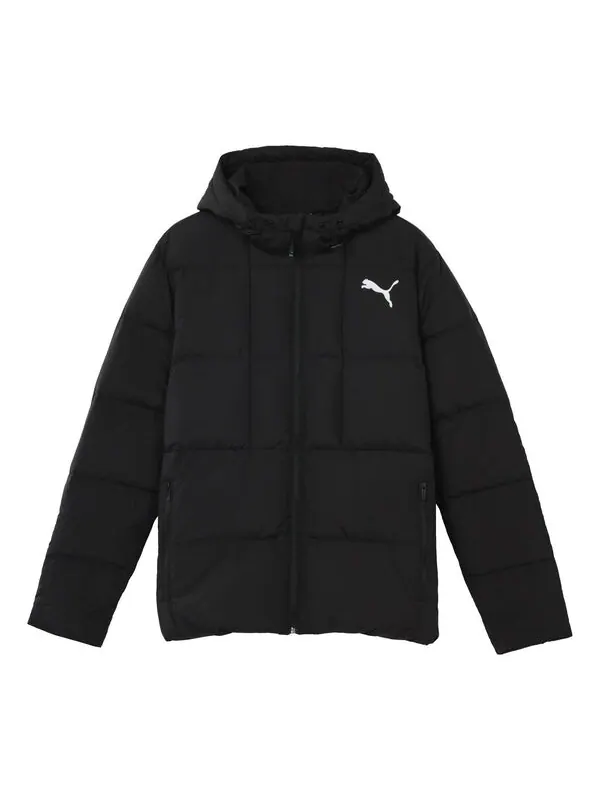 Куртка essentials down jacket 'black white' Puma — изображение 1 из 2, черный/белый