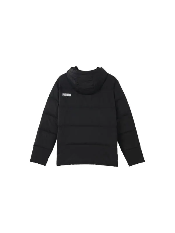 Куртка essentials down jacket 'black white' Puma — изображение 2 из 2, черный/белый