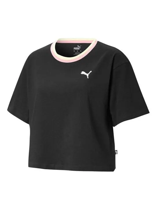 Футболка celebration style tee multi-color round neck short sleeve black Puma — изображение 1 из 2, черный