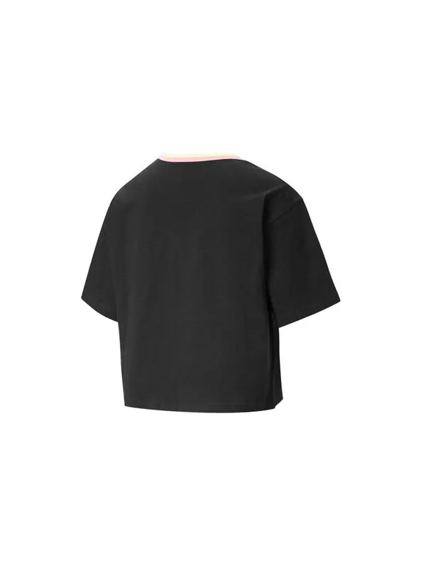 Футболка celebration style tee multi-color round neck short sleeve black Puma — изображение 2 из 2, черный