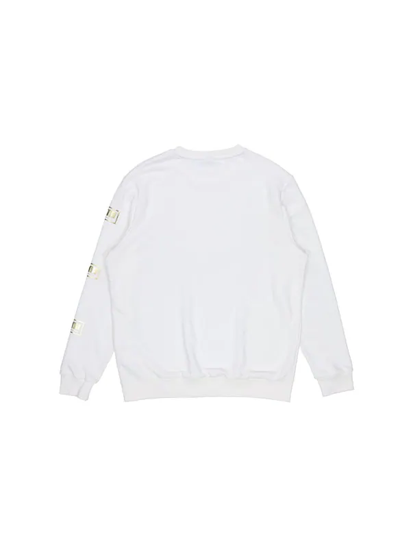 Толстовка holiday logo bronzing printing casual sports round neck pullover white Puma — изображение 2 из 2, белый