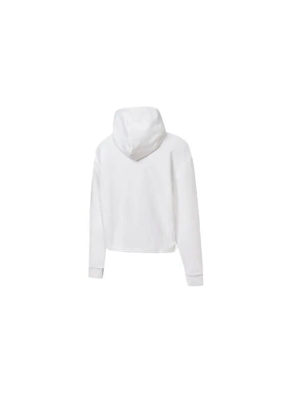 Толстовка metallic logo hoodie 'white gold' Puma — изображение 2 из 2, белый/золотистый