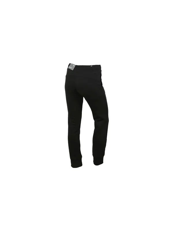 Брюки essentials sweatpants 'black white' Puma — изображение 3 из 4, черный/белый