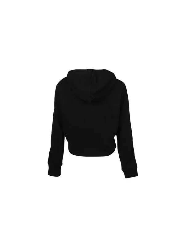 Толстовка amplified cropped tr hoodie 'black white' Puma — изображение 2 из 4, черный/белый