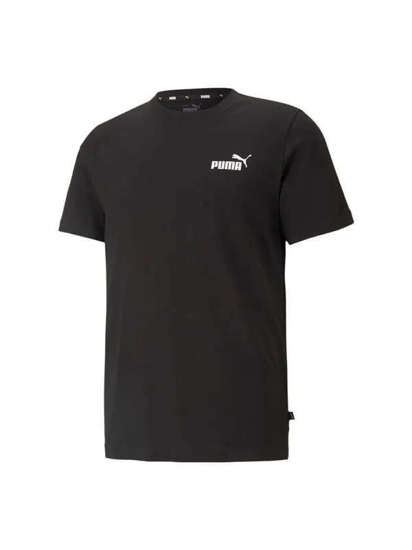 Футболка essentials small logo men t-shirt 'black' Puma — изображение 1 из 1, черный