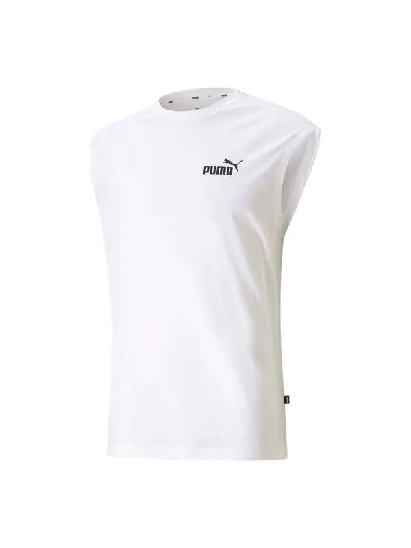 Жилет essentials vest 'white' Puma — изображение 1 из 2, белый/черный