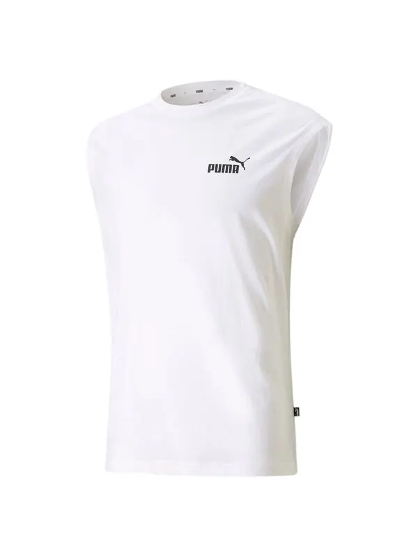 Жилет essentials vest 'white' Puma — изображение 2 из 2, белый/черный