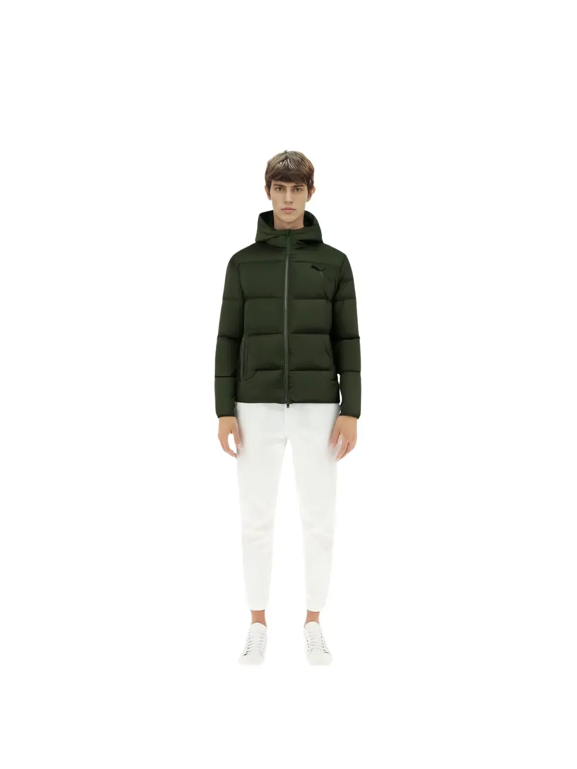 Пуховик мужской Puma Jasper — изображение 3 из 4, оливковый