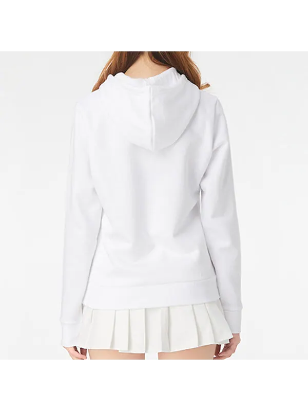 Толстовка essentials hoodie 'white black' Puma — изображение 4 из 4, белый/черный
