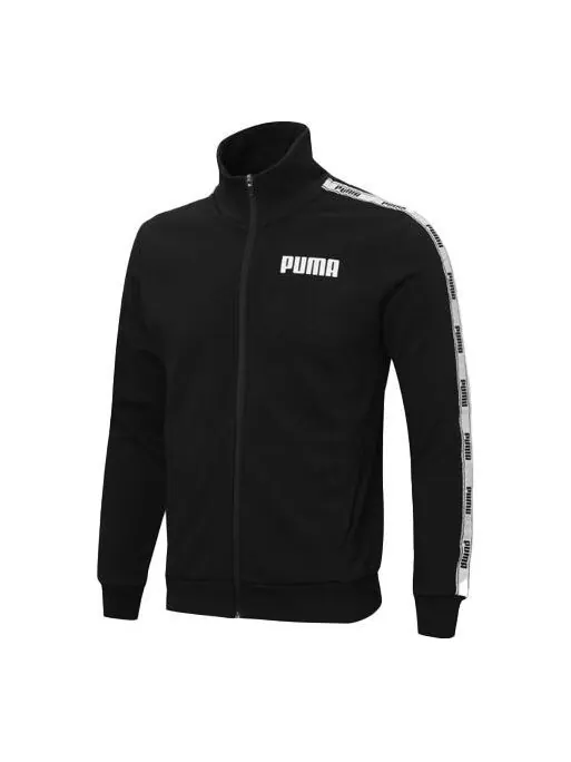 Куртка full-zip jacket 'black white' Puma — изображение 1 из 4, черный/белый
