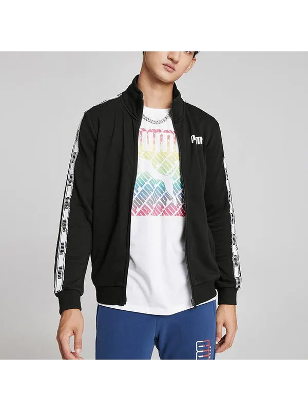 Куртка full-zip jacket 'black white' Puma — изображение 3 из 4, черный/белый