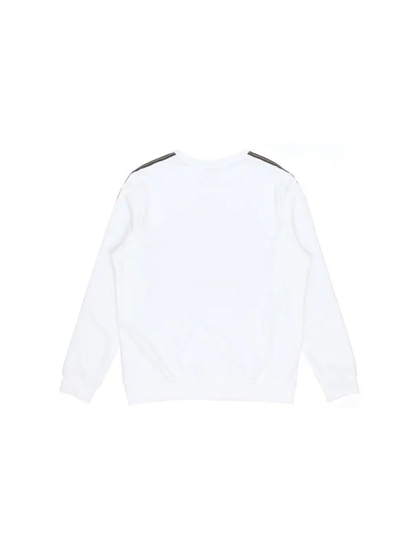 Свитер metallic nights crew sweatshirt 'white black gold' Puma — изображение 2 из 2, белый/черный/золотистый