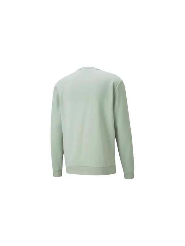 Свитер metallic nights crew sweatshirt 'olive green white' Puma — изображение 2 из 2, оливковый зеленый/белый