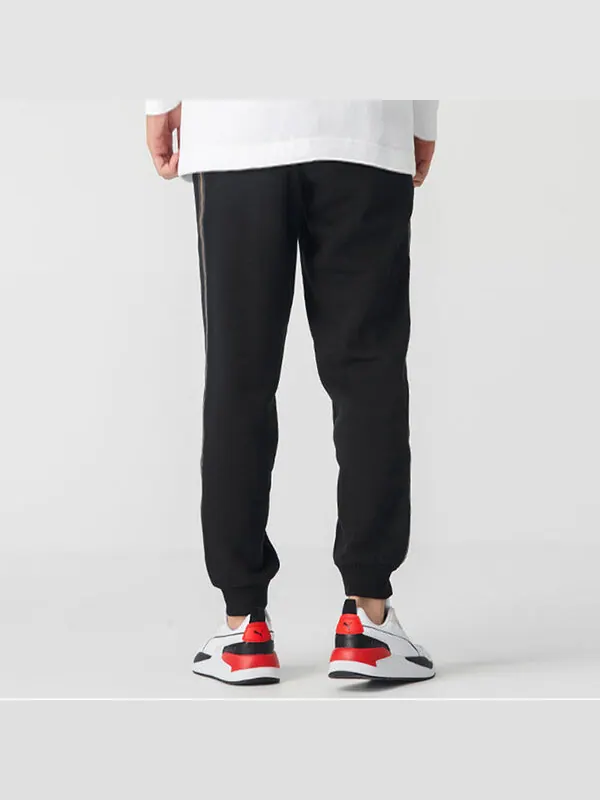 Брюки metallic nights tape logo printed knitting sports trouser men black Puma — изображение 4 из 4, черный