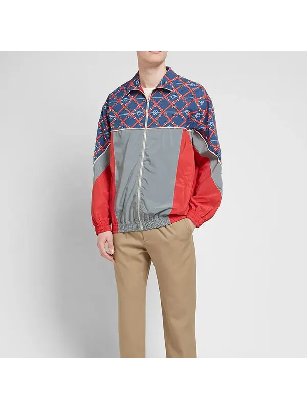 Куртка Gucci Retro Mosaic Printed Reflective Sports Jacket — изображение 3 из 4, мульти