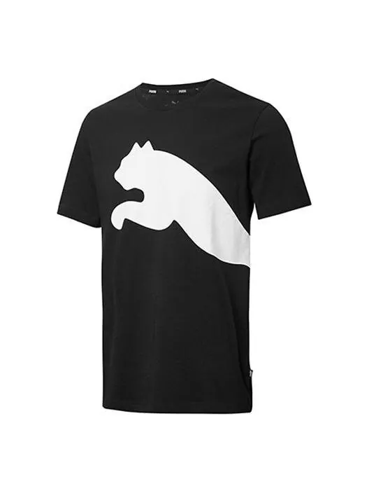Футболка logo printing round collar male black Puma — изображение 1 из 2, черный
