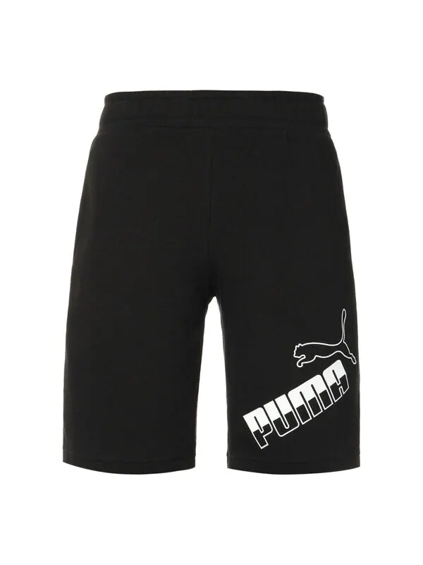 Шорты amplified big logo shorts 'black white' Puma — изображение 1 из 4, черный/белый