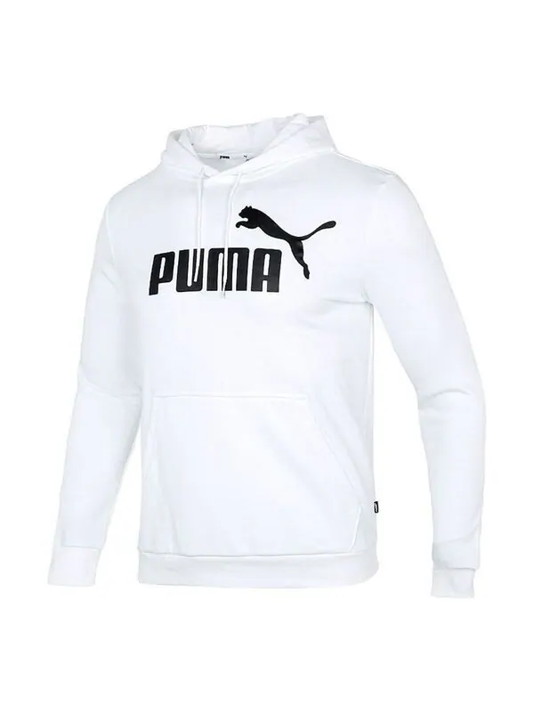 Толстовка big logo hoodie 'white black' Puma — изображение 1 из 4, белый/черный