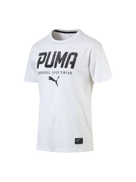 Футболка style printing round neck short sleeve white Puma — изображение 1 из 2, белый