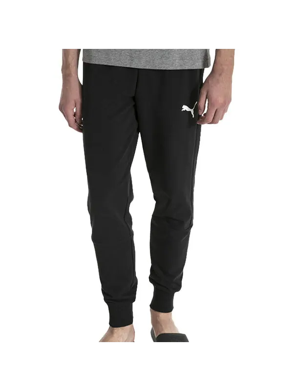 Брюки essentials sweat tracksuit pant 'black white' Puma — 3