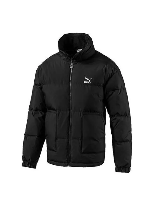 Куртка classics down jacket 'black white' Puma — изображение 1 из 4, черный/белый