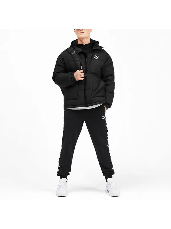 Куртка classics down jacket 'black white' Puma — изображение 3 из 4, черный/белый