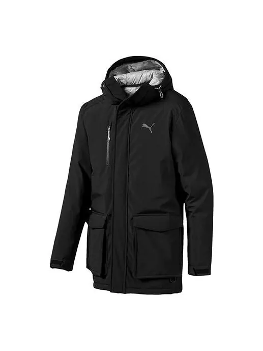 Куртка epoch storm down jacket 'black grey' Puma — изображение 1 из 4, черный/серый