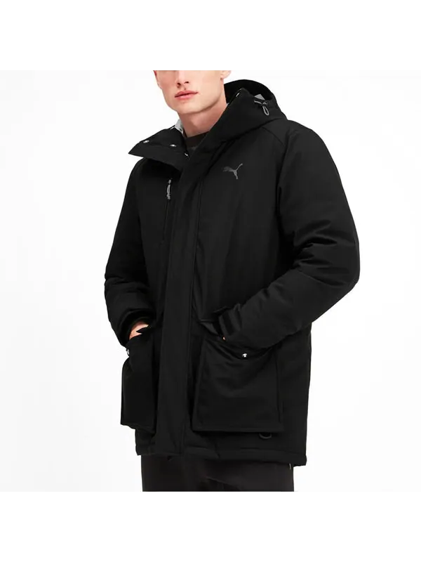 Куртка epoch storm down jacket 'black grey' Puma — изображение 3 из 4, черный/серый