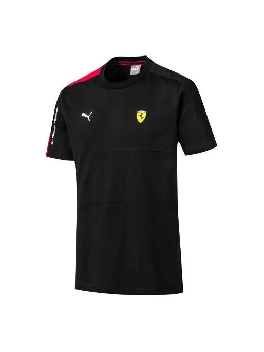 Футболка ferrari series athleisure casual sports splicing round neck short sleeve black Puma — изображение 1 из 4, черный