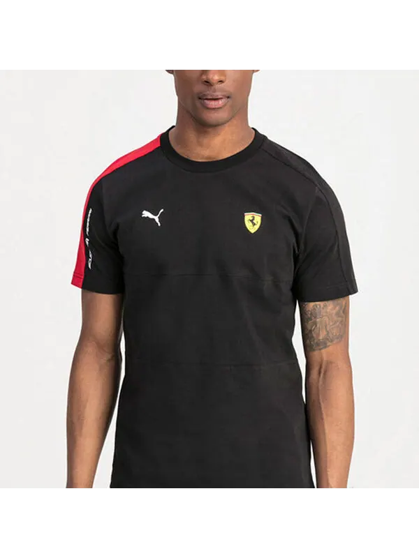 Футболка ferrari series athleisure casual sports splicing round neck short sleeve black Puma — изображение 4 из 4, черный