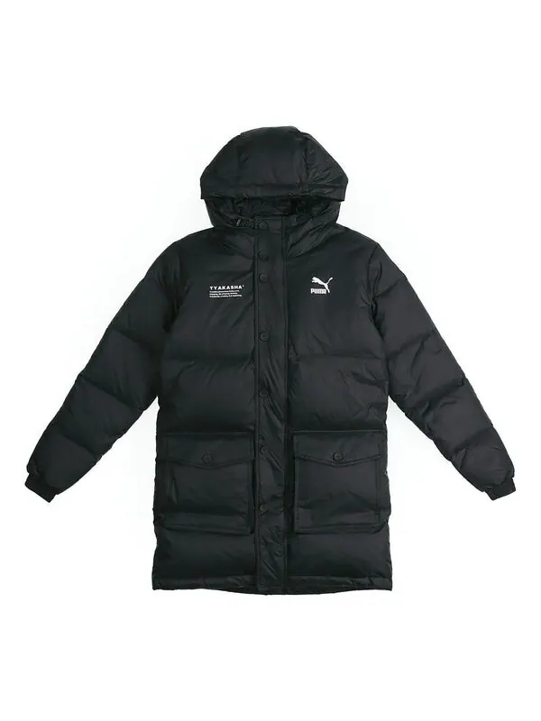 Куртка x tyakasha down parka 'black white' Puma — изображение 1 из 2, черный/белый