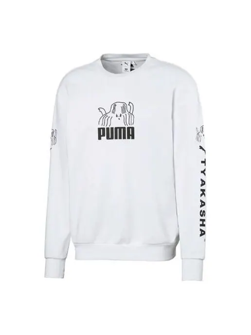 Толстовка x tyakasha crewneck hoody white Puma — изображение 1 из 4, белый