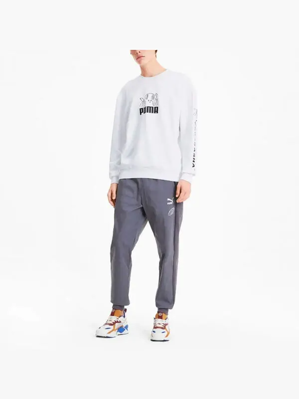 Толстовка x tyakasha crewneck hoody white Puma — изображение 3 из 4, белый