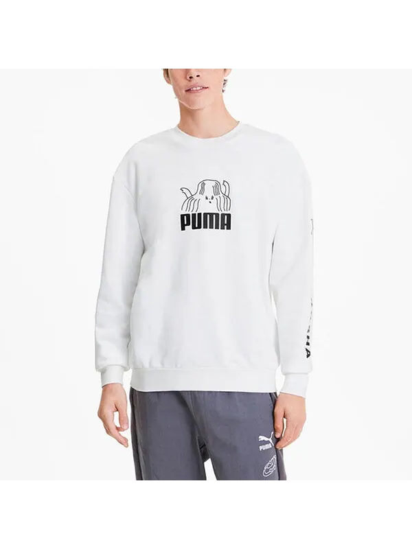 Толстовка x tyakasha crewneck hoody white Puma — изображение 4 из 4, белый