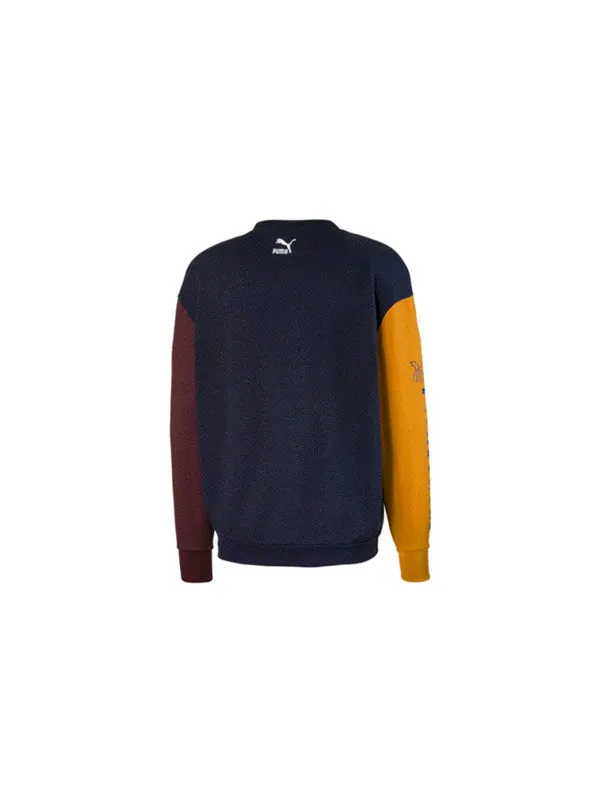 Толстовка x tyakasha crossover round neck navy blue Puma — изображение 2 из 2, синий