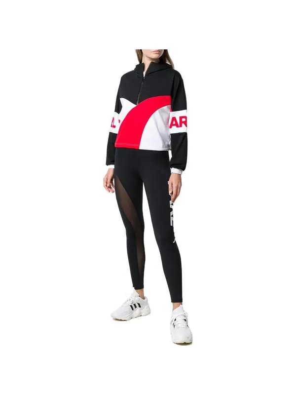 Толстовка x karl xtg half-zip hoodie 'black white red' Puma — изображение 2 из 4, черный/белый/красный