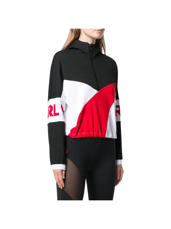 Толстовка x karl xtg half-zip hoodie 'black white red' Puma — изображение 4 из 4, черный/белый/красный