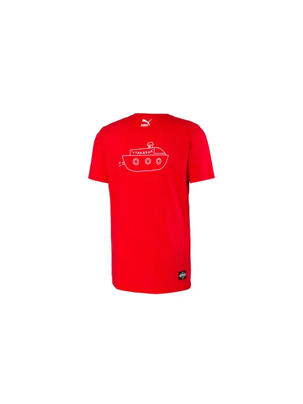 Футболка x tyakasha crossover series short sleeve couple style red Puma — изображение 2 из 2, красный