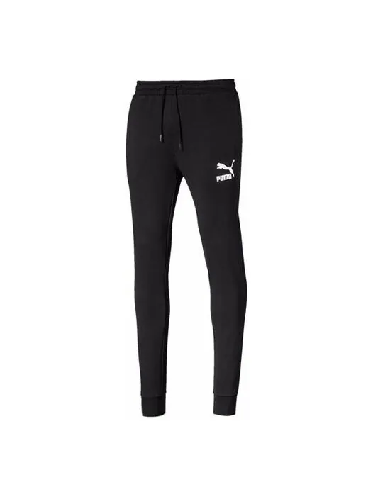 Брюки regular track sweatpants 'black white' Puma — изображение 1 из 4, черный/белый